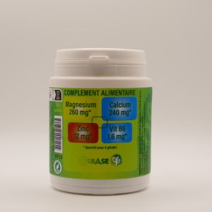 MAGNESIUM CALCIUM </p> ZINC VIT B6 </p> Boite de 40 ou 120 gélules